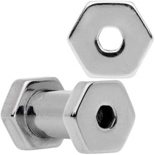 Load image into Gallery viewer, 6G Geometric Hexagon Screw Fit Tunnel Plug Set
