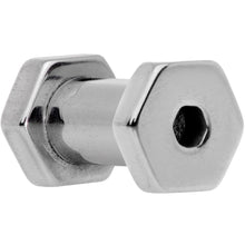 Load image into Gallery viewer, 6G Geometric Hexagon Screw Fit Tunnel Plug Set
