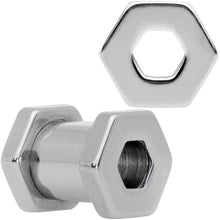 Load image into Gallery viewer, 2G Geometric Hexagon Screw Fit Tunnel Plug Set
