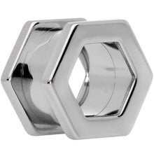 将图片加载到图库查看器，1/2 Geometric Hexagon Screw Fit Tunnel Plug Set
