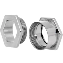 Load image into Gallery viewer, 9/16 Geometric Hexagon Screw Fit Tunnel Plug Set
