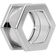 Load image into Gallery viewer, 5/8 Geometric Hexagon Screw Fit Tunnel Plug Set
