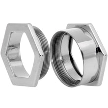 将图片加载到图库查看器，3/4 Geometric Hexagon Screw Fit Tunnel Plug Set
