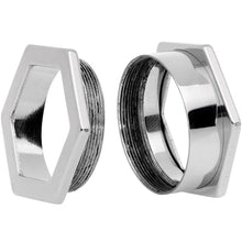 Load image into Gallery viewer, 7/8 Geometric Hexagon Screw Fit Tunnel Plug Set
