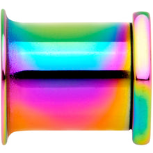 Load image into Gallery viewer, Rainbow Geometric Hexagon Double Flare Tunnel Plug Set 3mm to 25mm
