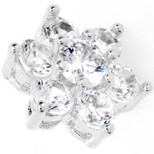 Load image into Gallery viewer, 14G Clear Cubic Zirconia Gem Flower Dermal Anchor Top
