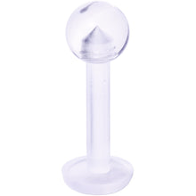 将图片加载到图库查看器，14G 5/16 Clear Flexible Bioplast Labret Monroe Retainer
