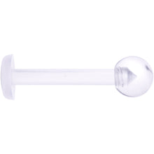 Load image into Gallery viewer, 14G 3/8 Clear Flexible Bioplast Labret Monroe Retainer

