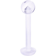 Load image into Gallery viewer, 14G 1/2 Clear Flexible Bioplast Straight Barbell Retainer
