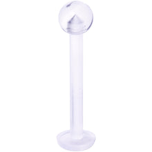 Load image into Gallery viewer, 14G 9/16 Clear Flexible Bioplast Straight Barbell Retainer
