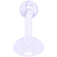 将图片加载到图库查看器，16G 1/4 Clear Flexible Bioplast Labret Monroe Tragus Retainer
