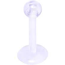 Load image into Gallery viewer, 16G 5/16 Clear Flexible Bioplast Labret Monroe Tragus Retainer

