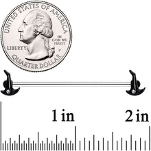 Load image into Gallery viewer, 14G Clear Gem Black Halloween Witch Hat Industrial Barbell 38mm
