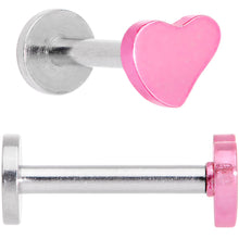 Load image into Gallery viewer, 16G 5/16 Multicolor Internally Threaded Heart Labret Set of 4
