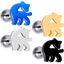 将图片加载到图库查看器，16G 5/16 Multicolor Internally Threaded Giraffe Labret Set of 4
