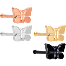 Load image into Gallery viewer, 20G 1/4 Multicolor Butterfly Nose Bone Set of 4

