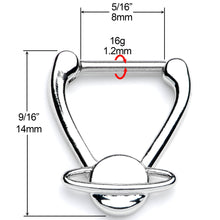 Load image into Gallery viewer, 16G 5/16 Saturn Interplanetary Hinged Cartilage Clicker
