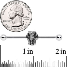 Load image into Gallery viewer, 14G Moveable Mighty Pharaoh Industrial Barbell 38mm
