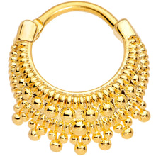 Load image into Gallery viewer, 16G 3/8 Gold Tone Debutante Fashion Hinged Septum Ring
