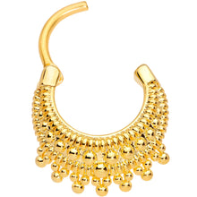 Load image into Gallery viewer, 16G 3/8 Gold Tone Debutante Fashion Hinged Septum Ring
