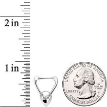 将图片加载到图库查看器，16G 3/8 Clear Gem Alien Septum Clicker
