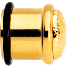 Load image into Gallery viewer, Gold Tone Hammered Finish Single Flare Plug Set 6mm to 16mm Sizes
