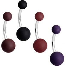 Load image into Gallery viewer, Muted Matte Tones Belly Ring Set of 4
