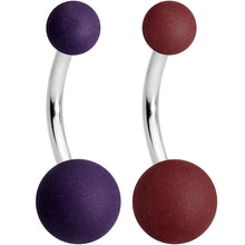 Load image into Gallery viewer, Muted Matte Tones Belly Ring Set of 4

