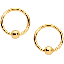 将图片加载到图库查看器，14G Red Gem Gold Tone Holly BCR Barbell Nipple Ring Set of 4
