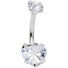 Load image into Gallery viewer, Clear Gem Round Rhombus Heart Star Belly Ring Set of 4
