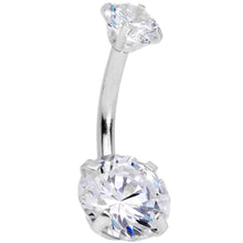 Load image into Gallery viewer, Clear Gem Round Rhombus Heart Star Belly Ring Set of 4
