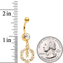 Load image into Gallery viewer, Clear Gem Gold Tone Constellation of Gems Dangle Belly Ring
