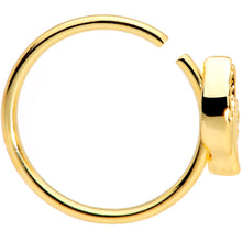 将图片加载到图库查看器，20G 5/16 Gold Tone Little Leaf Seamless Circular Ring
