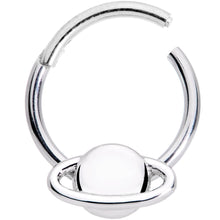 Load image into Gallery viewer, 16G 3/8 Outer Space Planet Saturn Hinged Segment Ring
