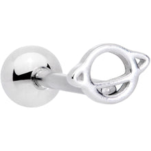 Load image into Gallery viewer, Openwork Planet Saturn Barbell Tongue Ring
