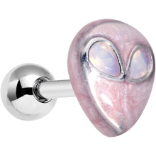 Load image into Gallery viewer, 16G 1/4 White Synthetic Opal Alien Tragus Cartilage Earring
