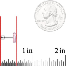 Load image into Gallery viewer, 16G 1/4 White Synthetic Opal Alien Tragus Cartilage Earring

