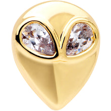 Load image into Gallery viewer, 16G 1/4 Clear Gem Gold Tone Space Alien Cartilage Tragus Earring
