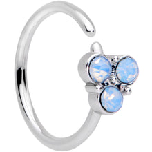 将图片加载到图库查看器，20G 5/16 Light Blue Faux Opal Triad Seamless Circular Ring
