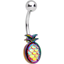 将图片加载到图库查看器，Rainbow Iridescent Dreamy Delicious Pineapple Belly Ring
