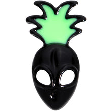 将图片加载到图库查看器，16G 1/4 Green Black Pineapple Alien Cartilage Tragus Earring
