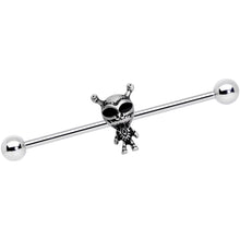 Load image into Gallery viewer, 14G Sweet Black Eyed Alien Industrial Barbell 38mm
