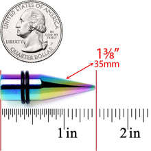 Load image into Gallery viewer, Rainbow PVD Straight Plug and Taper Set Sizes 5mm to 10mm
