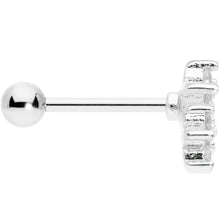 Load image into Gallery viewer, 16G 5/16 Clear CZ Flowers Cartilage Tragus Earring
