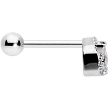 Load image into Gallery viewer, 18G 5/16 Clear CZ Gem Wise Owl Cartilage Tragus Earring

