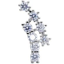 将图片加载到图库查看器，18G 5/16 Clear CZ Gem Spray of Stars Cartilage Tragus Earring
