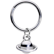 将图片加载到图库查看器，16G 3/8 Ringed Planet Saturn Dangle Hinged Segment Ring
