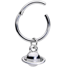 将图片加载到图库查看器，16G 3/8 Ringed Planet Saturn Dangle Hinged Segment Ring
