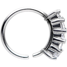 Load image into Gallery viewer, 18G 5/16 Clear CZ Gem Crowning Glory Seamless Circular Ring
