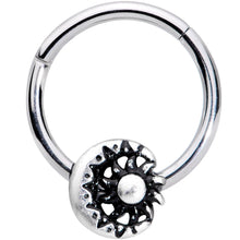 Load image into Gallery viewer, 16G 3/8 Moon Cradling the Sun Hinged Segment Ring
